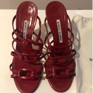 Manolo Blahnik Red Sandals EU 38